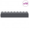Obrzeża trawnikowe 10 pcs Antracyt 103 x 0,05 x 22 cm Stal