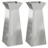 Donica słupowa 2 pcs Srebrny 40 x 40 x 100 cm