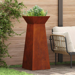 Donica słupowa 2 pcs Srebrny 40 x 40 x 100 cm