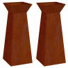 Donica słupowa 2 pcs Srebrny 40 x 40 x 100 cm