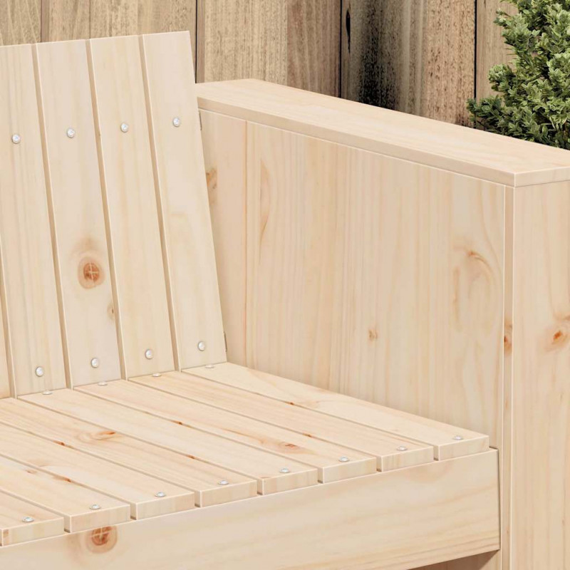 Sofa Ogrodowa Naturalny 134 x 60 x 62 cm Lite drewno sosnowe