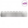 Obrzeża trawnikowe 20 pcs Srebrny 103 x 0,05 x 22 cm