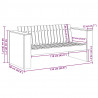 Sofa Ogrodowa Naturalny 134 x 60 x 62 cm Lite drewno sosnowe