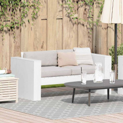 Sofa Ogrodowa Biały 134 x 60 x 62 cm Lite drewno sosnowe