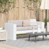 Sofa Ogrodowa Biały 134 x 60 x 62 cm Lite drewno sosnowe