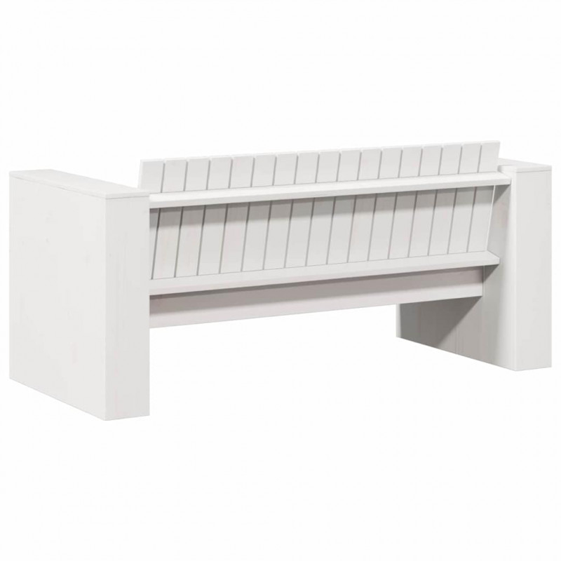 Sofa Ogrodowa Biały 134 x 60 x 62 cm Lite drewno sosnowe
