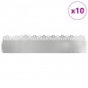 Obrzeża trawnikowe 10 pcs Srebrny 103 x 0,05 x 22 cm