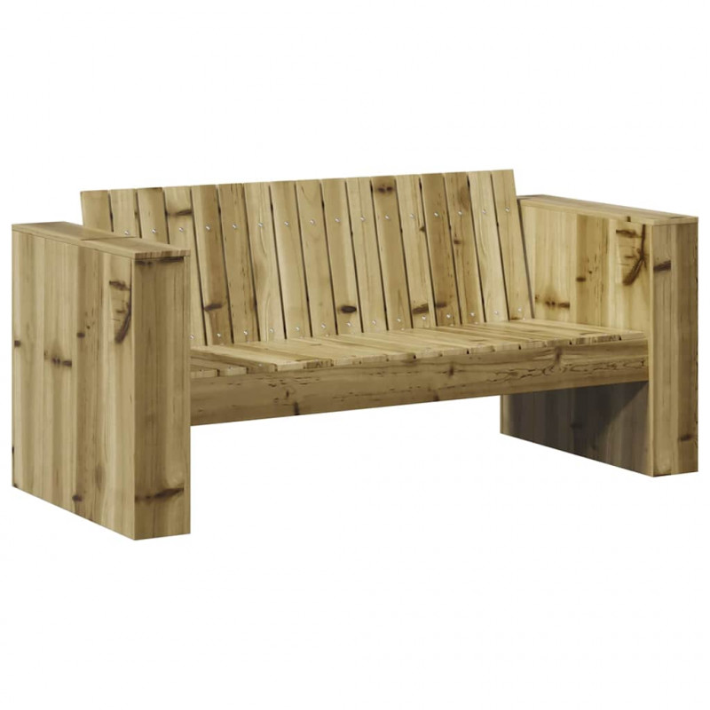 Sofa Ogrodowa Zielony 134 x 60 x 62 cm Lite drewno sosnowe