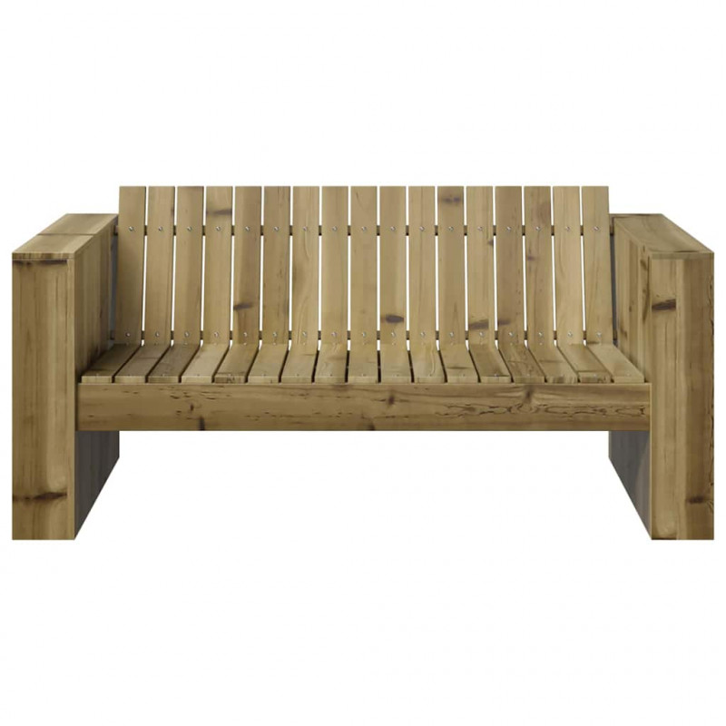 Sofa Ogrodowa Zielony 134 x 60 x 62 cm Lite drewno sosnowe