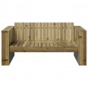 Sofa Ogrodowa Zielony 134 x 60 x 62 cm Lite drewno sosnowe