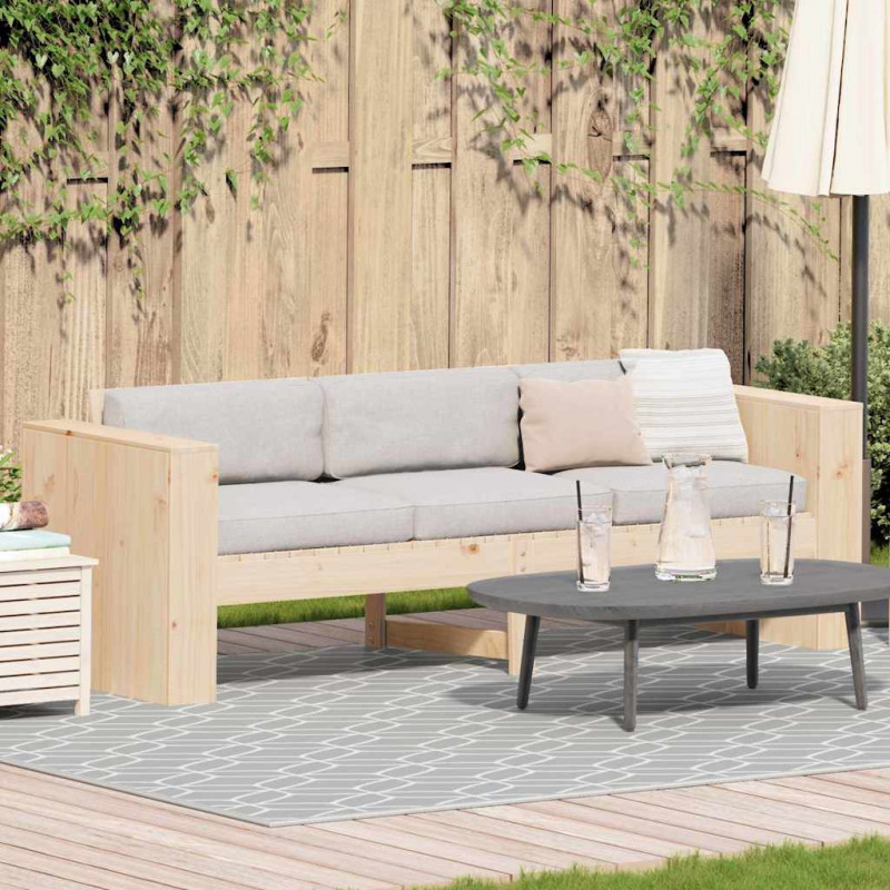 Sofa Ogrodowa Naturalny 185,5 x 60 x 62 cm Lite drewno sosnowe