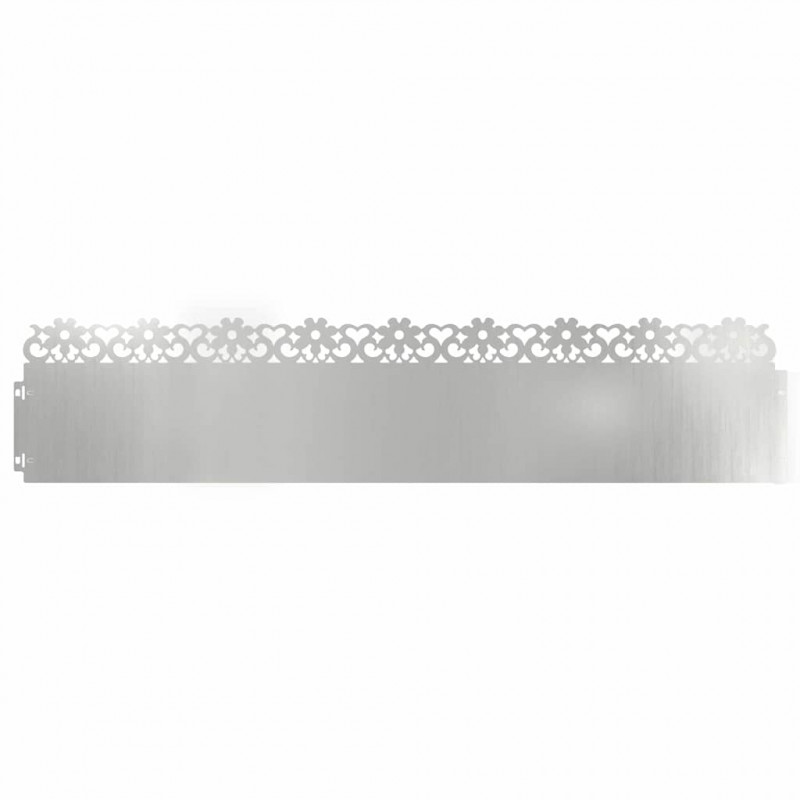 Obrzeża trawnikowe 20 pcs Srebrny 103 x 0,05 x 22 cm