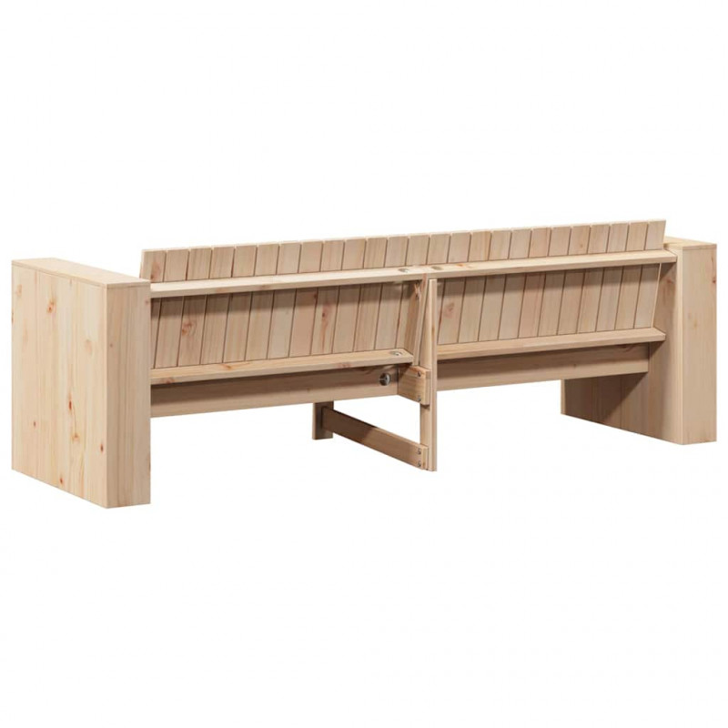 Sofa Ogrodowa Naturalny 185,5 x 60 x 62 cm Lite drewno sosnowe