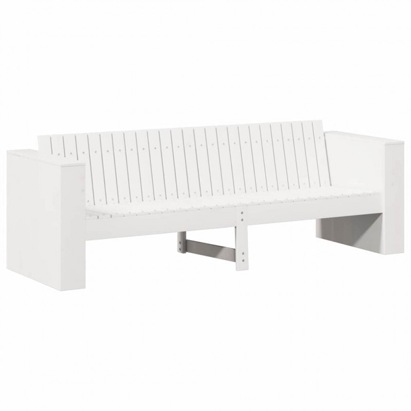 Sofa Ogrodowa Biały 185,5 x 60 x 62 cm Lite drewno sosnowe