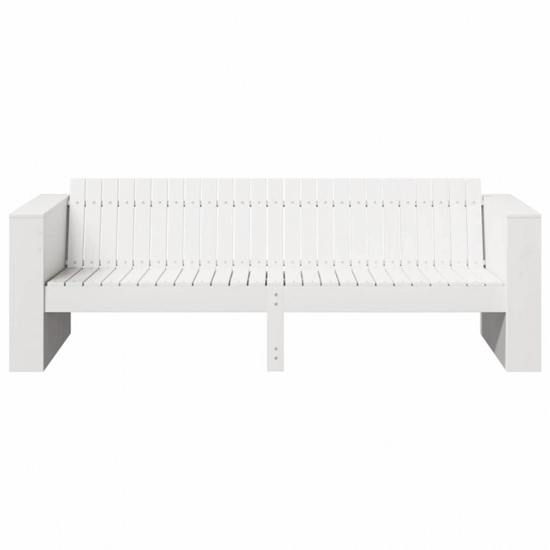 Sofa Ogrodowa Biały 185,5 x 60 x 62 cm Lite drewno sosnowe