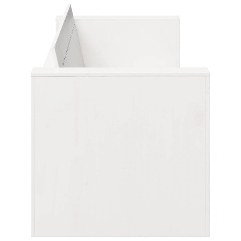 Sofa Ogrodowa Biały 185,5 x 60 x 62 cm Lite drewno sosnowe