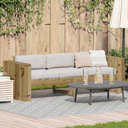 Sofa Ogrodowa Brązowy 185,5 x 60 x 62 cm Lite drewno sosnowe
