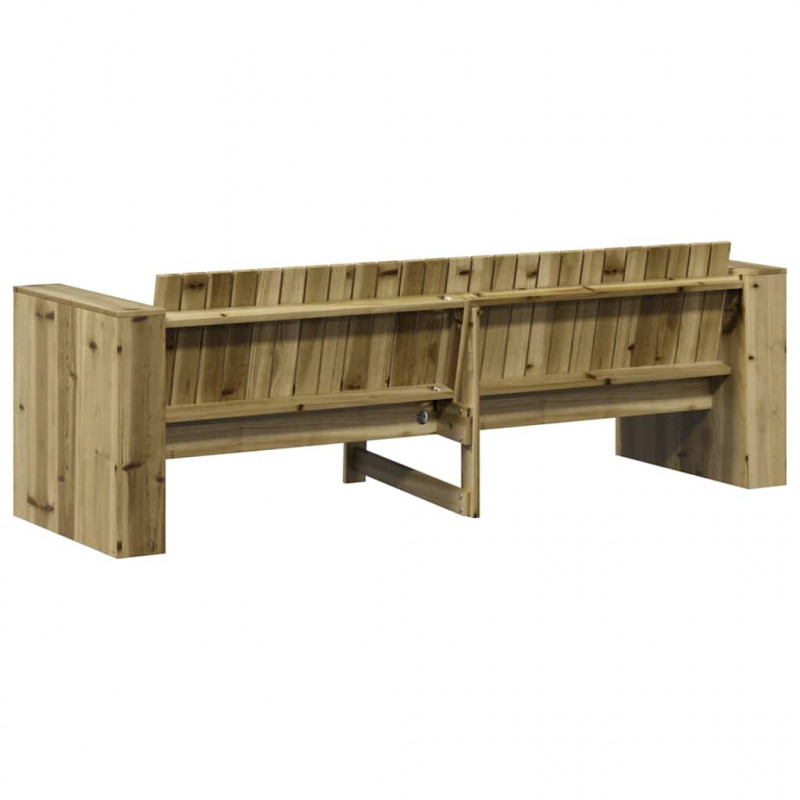 Sofa Ogrodowa Brązowy 185,5 x 60 x 62 cm Lite drewno sosnowe