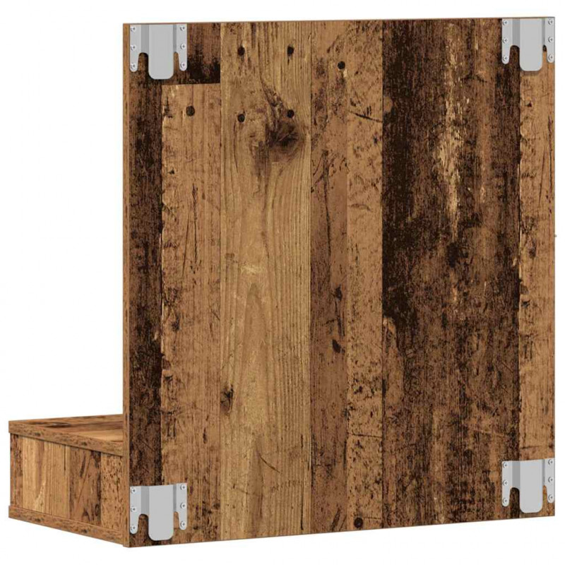 Szafka z lustrem z półką Stare drewno 60 x 31,5 x 62 cm