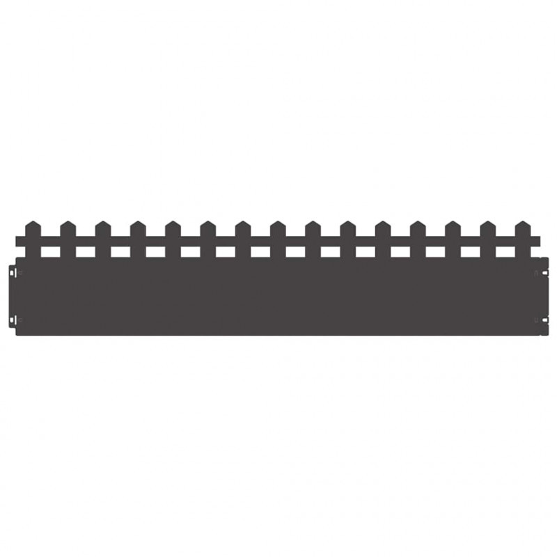 Obrzeża trawnikowe 30 pcs Czarny 103 x 0,05 x 22 cm Stal