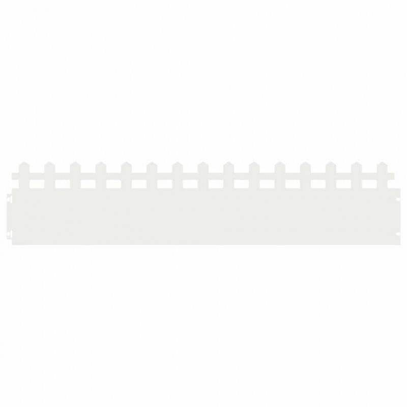 Obrzeża trawnikowe 10 pcs Biały 103 x 0,05 x 22 cm Stal