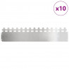 Obrzeża trawnikowe 10 pcs Srebrny 103 x 0,05 x 22 cm