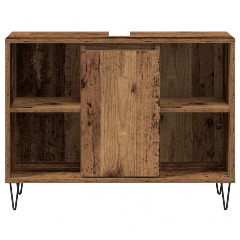 Szafka Łazienkowa z półką Stare drewno 80 x 33 x 60 cm
