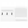 Wieszak na płaszcze montowany na ścianie Biały 90 x 10 x 50 cm