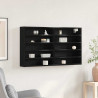 Witryna Czarny Dąb 100 x 15 x 58 cm Materiał drewnopochodny