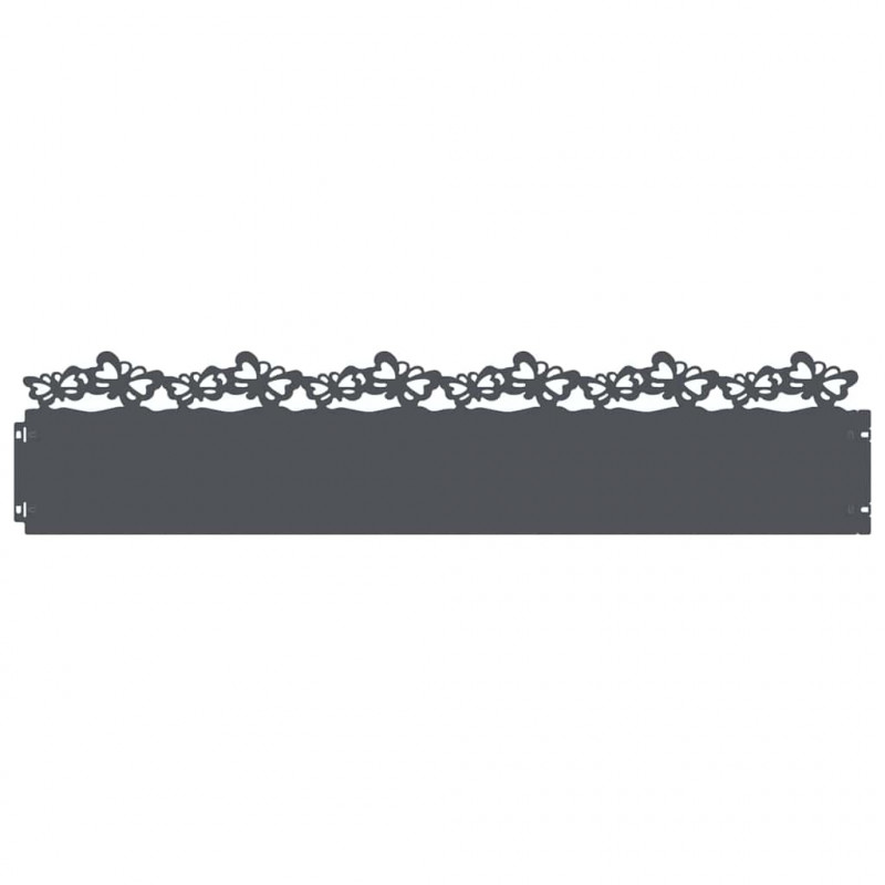 Obrzeża trawnikowe 10 pcs Antracyt 103 x 0,05 x 22 cm Stal