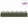Obrzeża trawnikowe 20 pcs Zielony oliwkowy 103 x 0,05 x 22 cm