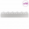 Obrzeża trawnikowe 10 pcs Srebrny 103 x 0,05 x 22 cm