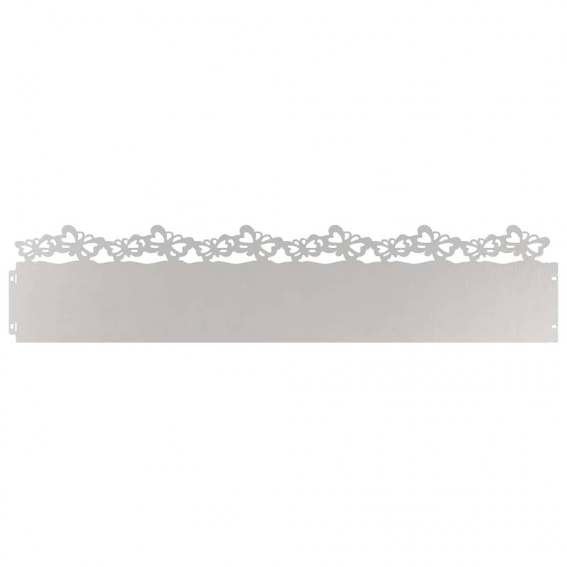 Obrzeża trawnikowe 20 pcs Srebrny 103 x 0,05 x 22 cm