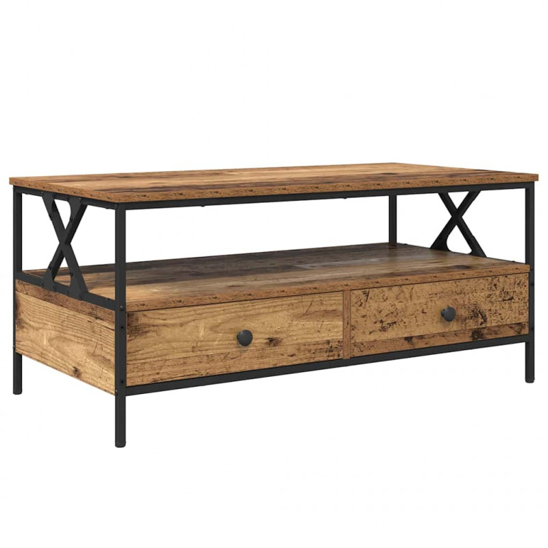 Stolik kawowy with Drawer Stare drewno 100 x 51 x 45 cm