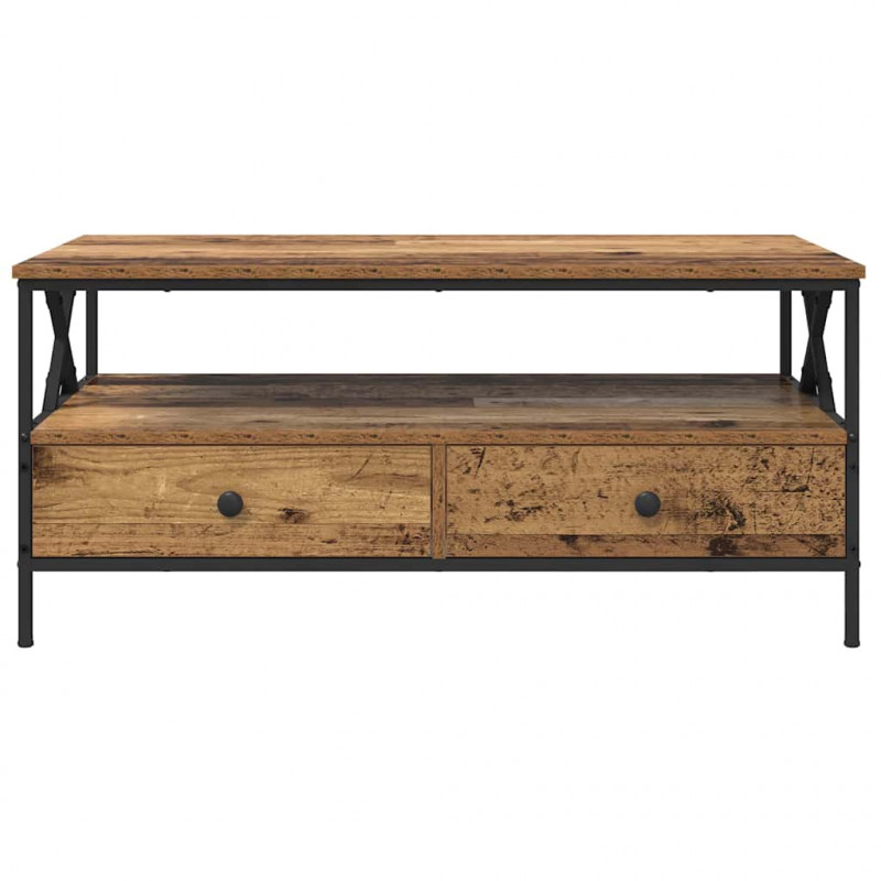 Stolik kawowy with Drawer Stare drewno 100 x 51 x 45 cm