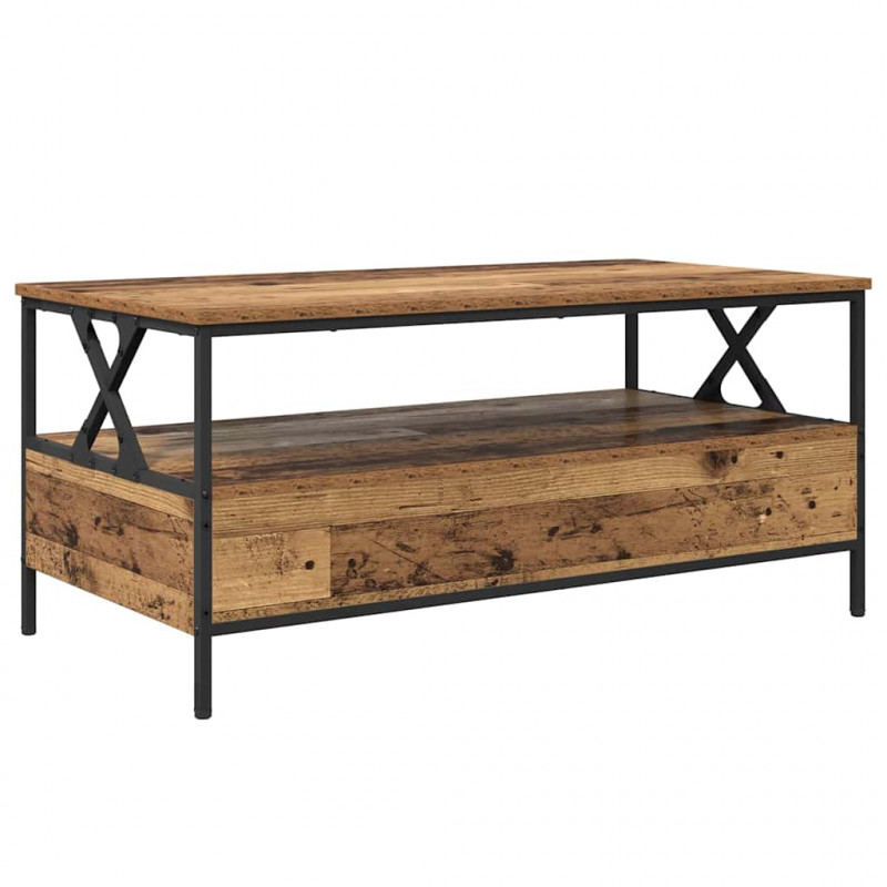 Stolik kawowy with Drawer Stare drewno 100 x 51 x 45 cm
