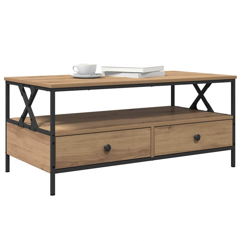 Stolik kawowy with Drawer dąb artisan 100 x 51 x 45 cm