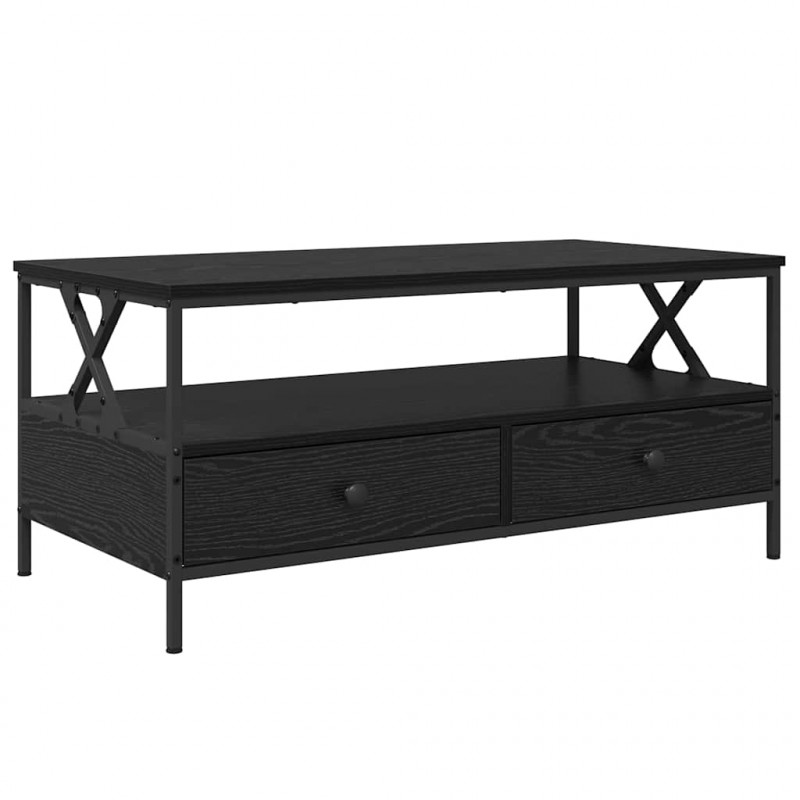 Stolik kawowy with Drawer Czarny dąb 100 x 51 x 45 cm