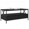 Stolik kawowy with Drawer Czarny dąb 100 x 51 x 45 cm