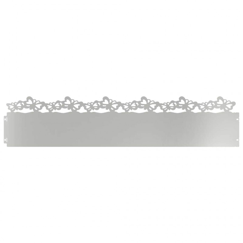 Obrzeża trawnikowe 30 pcs Srebrny 103 x 0,05 x 22 cm