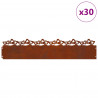 Obrzeża trawnikowe 30 pcs Rdzawy 103 x 0,05 x 22 cm