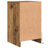 LED Stolik nocny z szufladą Stare drewno 38 x 34 x 61 cm