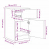 LED Stolik nocny z szufladą 2 pcs Stare drewno 38 x 34 x 61 cm