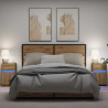 LED Stolik nocny z szufladą 2 pcs dąb artisan 38 x 34 x 61 cm