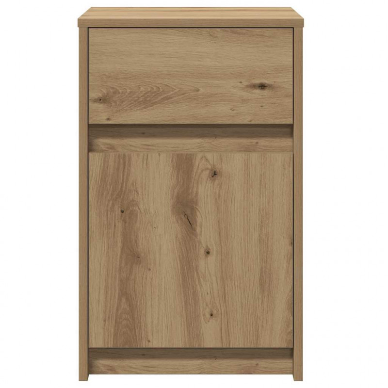 LED Stolik nocny z szufladą 2 pcs dąb artisan 38 x 34 x 61 cm