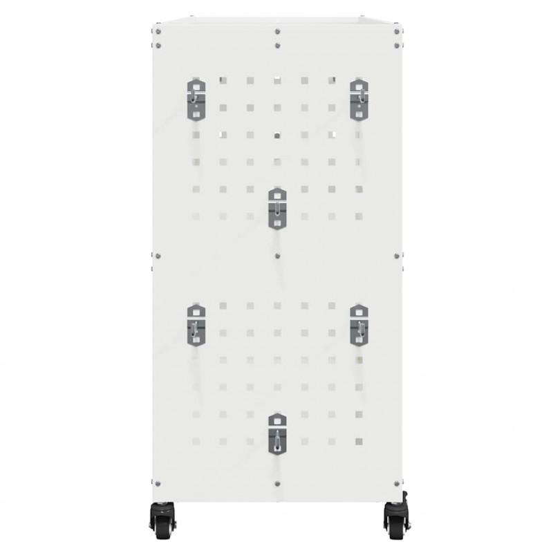 Wózek narzędziowy z półką Biały 75 x 35 x 73 cm Stal zimnogięta