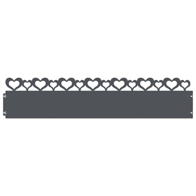 Obrzeża trawnikowe 20 pcs Antracyt 103 x 0,05 x 22 cm Stal