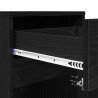 LED Stolik nocny z szufladą Czarny dąb 38 x 34 x 61 cm