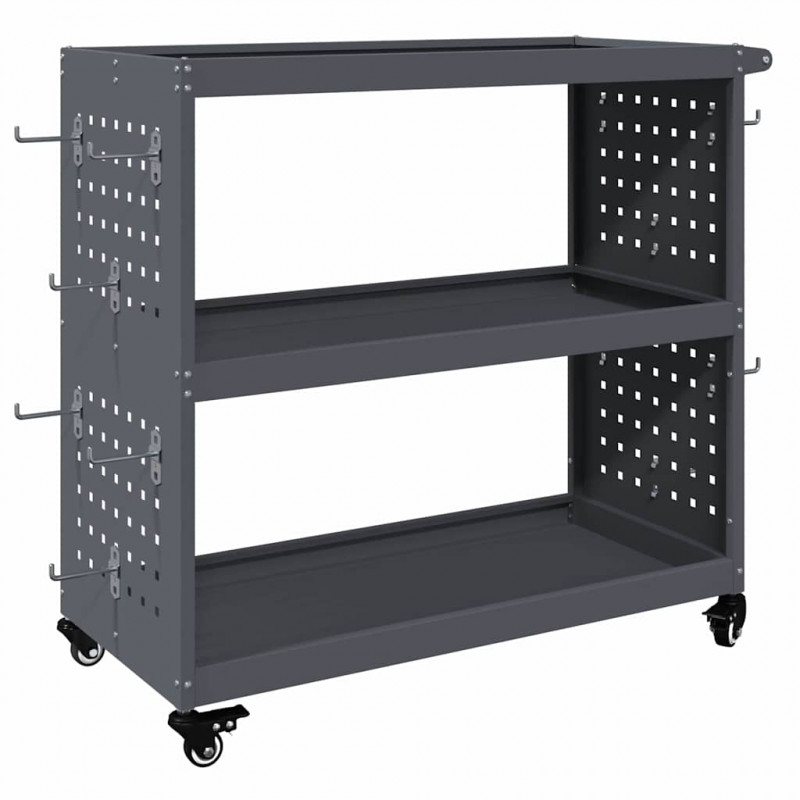 Wózek narzędziowy Antracyt 75 x 35 x 73 cm Stal zimnogięta