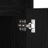 LED Stolik nocny z szufladą 2 pcs Czarny dąb 38 x 34 x 61 cm